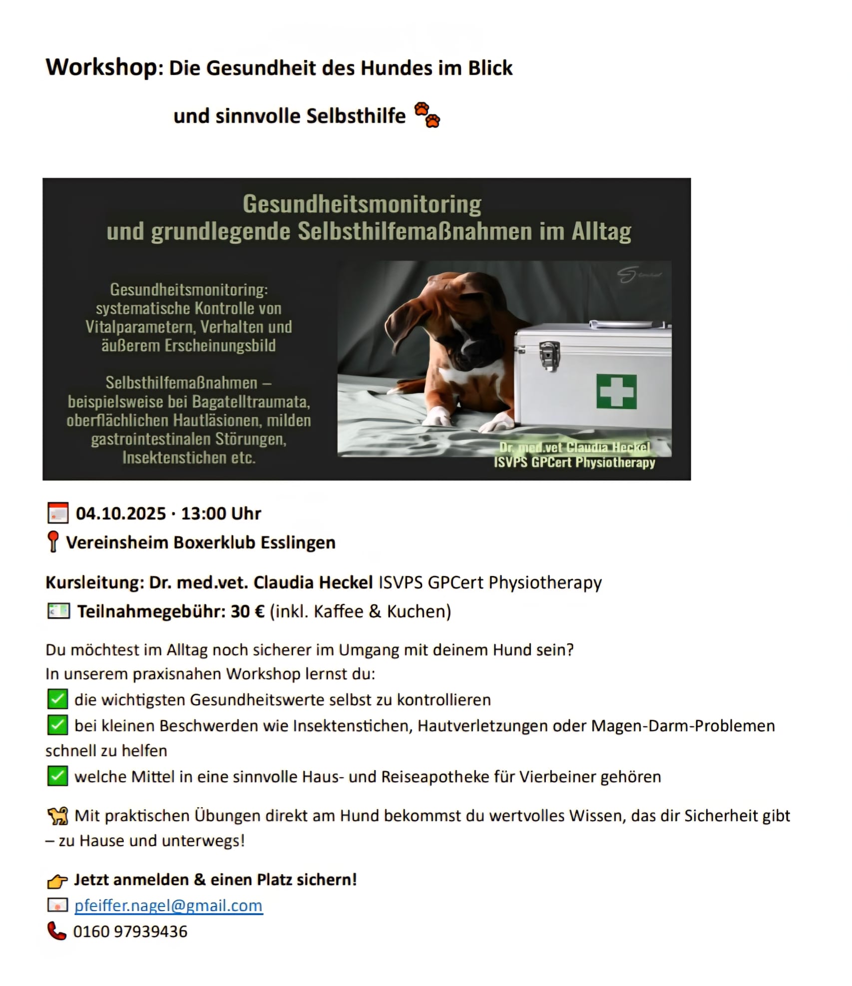 Workshop mit Dr. Claudia Heckel